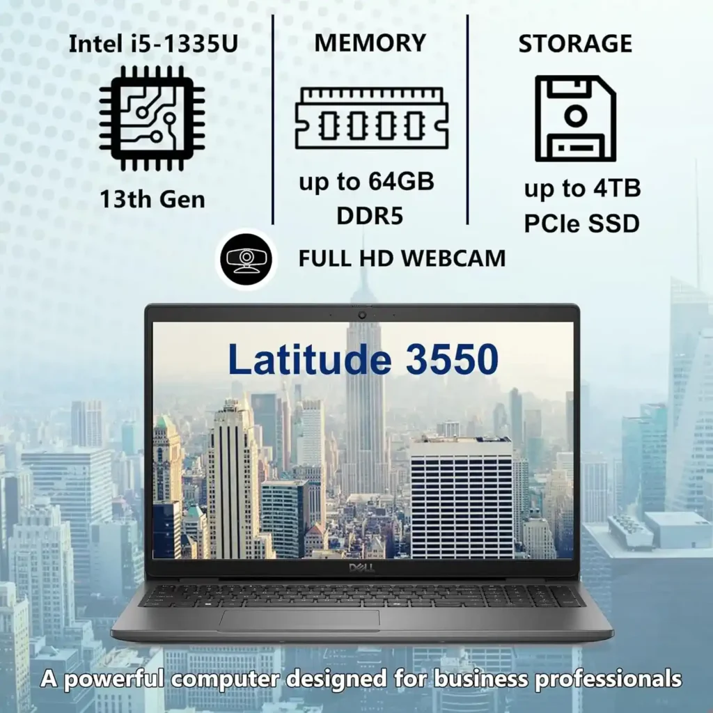 Dell Latitude 3550 Laptop Computer for Business and Work, 13th Gen